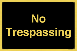 No Trespassing